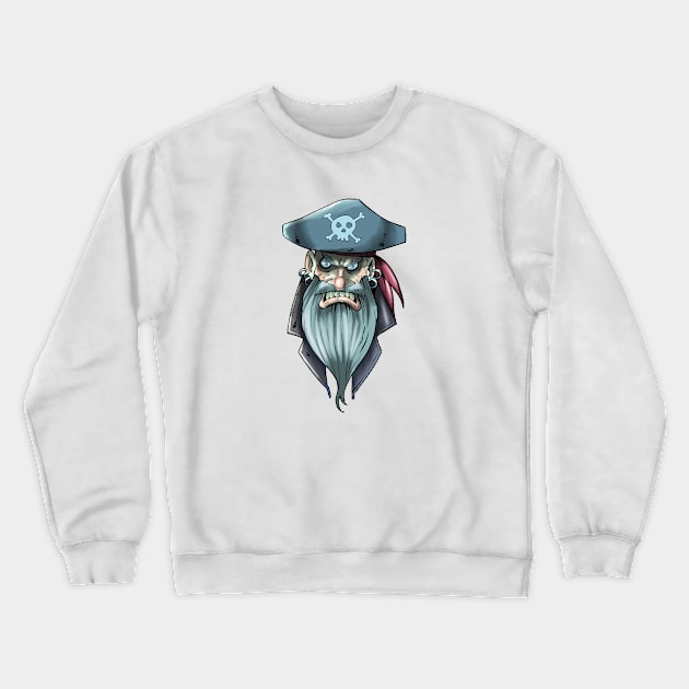 Old Man Pirate Crewneck Sweatshirt by SheVibe